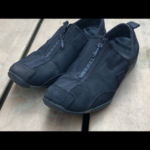 Merrell Barrado Black Suede Leather Zip Shoes
